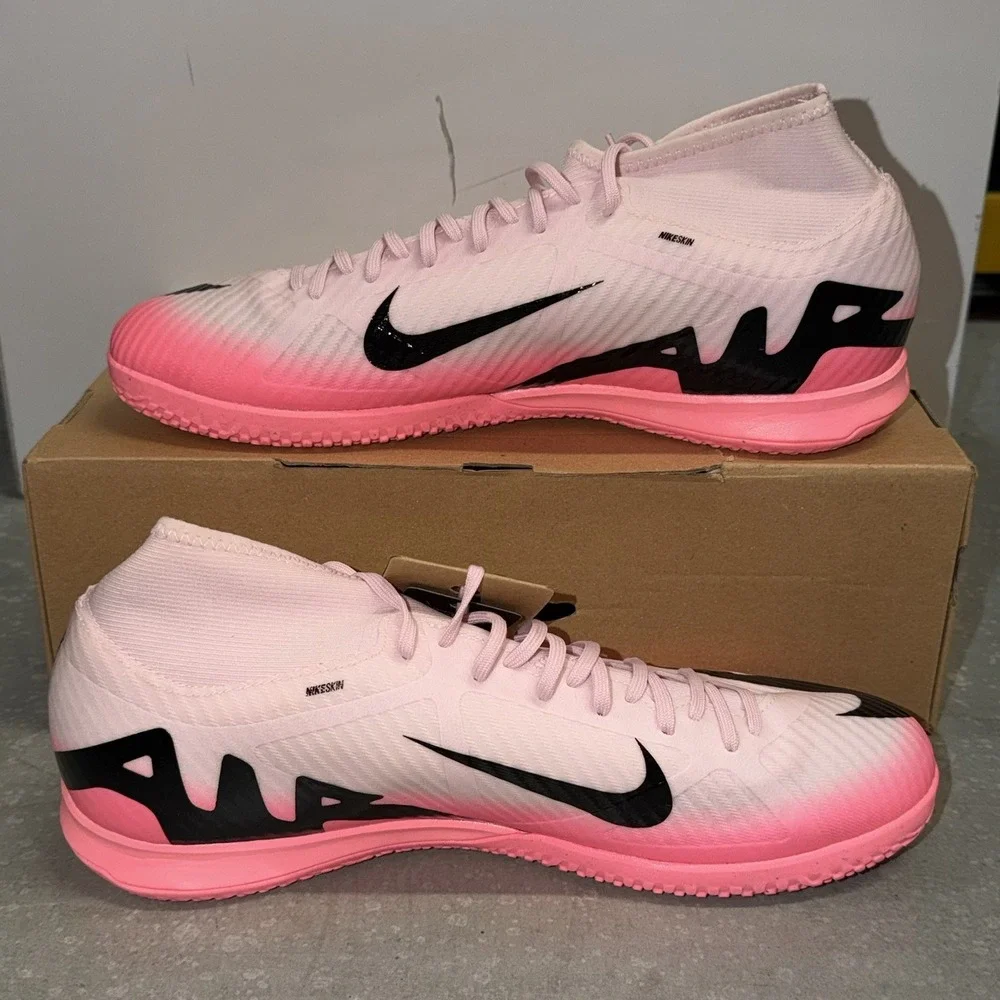 Nike Indoor Soccer Shoes Zoom Superfly 9 Academy IC Mens Sz 11.5 Pink DJ5627-601